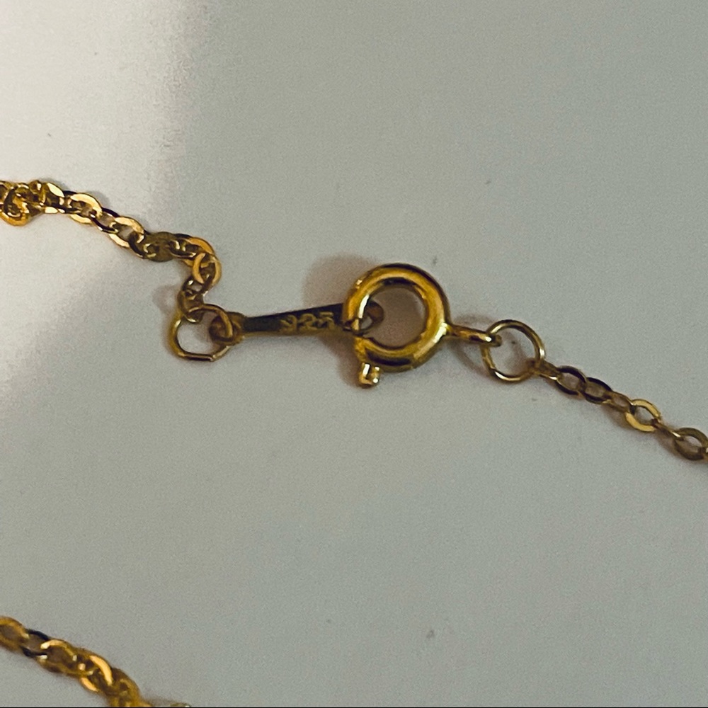New 14k Gold S925 Silver Natural Mother Of Pearl Shell Water Droplet Necklace - Picture 9 of 15